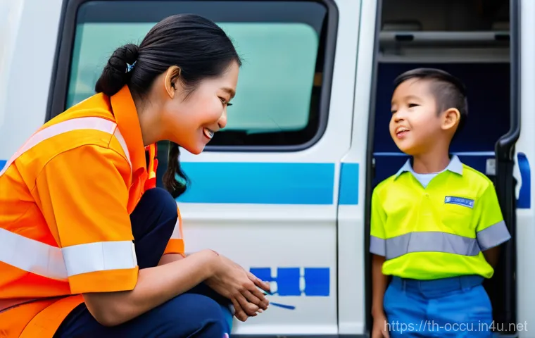 응급구조사 병원 이송 사례 - **Prompt:** An interior shot inside a state-of-the-art Thai 5G ambulance, showcasing advanced medica...