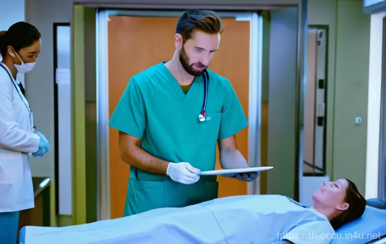 응급구조사와 출동 리포트 작성법 - **Image Prompt 1: Diligent On-Scene Documentation**
    "A compassionate female paramedic, approxima...