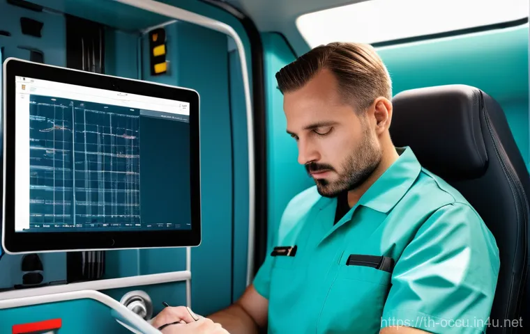 응급구조사와 출동 리포트 작성법 - **Image Prompt 2: Seamless Information Handover at Hospital**
    "Inside a brightly lit, modern hos...