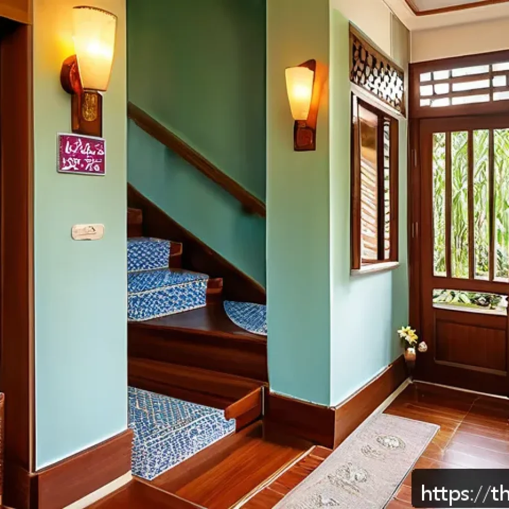 응급구조사와 고령화 사회 - A cozy and safe elderly-friendly home interior in Thailand, featuring sturdy handrails in the bathro...